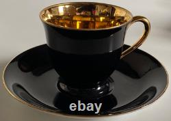 Noritake Harlequin Cobalt Blue & Gold (likely 24k gold) Demitasse Cup & Saucer