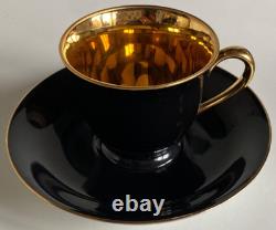 Noritake Harlequin Cobalt Blue & Gold (likely 24k gold) Demitasse Cup & Saucer