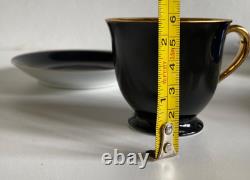 Noritake Harlequin Cobalt Blue & Gold (likely 24k gold) Demitasse Cup & Saucer