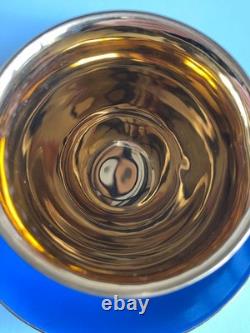 Noritake Harlequin Royal Blue & Gold (likely 24k gold) Demitasse Cup & Saucer