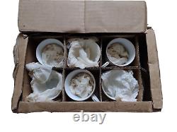 Noritake Shiraz 18 piece tea set. Red & gold edge cups, saucers, plates BNIB