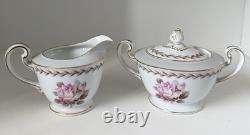 Noritake Tea Set Rosemont 4 X Cups & Saucers Side Plates Teapot Cream Sugar