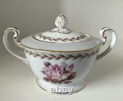 Noritake Tea Set Rosemont 4 X Cups & Saucers Side Plates Teapot Cream Sugar
