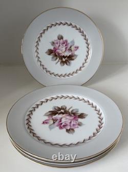 Noritake Tea Set Rosemont 4 X Cups & Saucers Side Plates Teapot Cream Sugar