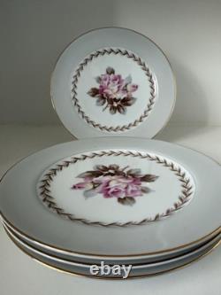 Noritake Tea Set Rosemont 4 X Cups & Saucers Side Plates Teapot Cream Sugar