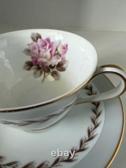 Noritake Tea Set Rosemont 4 X Cups & Saucers Side Plates Teapot Cream Sugar