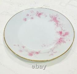 Noritake Tea cups Saucers Teapot Vintage porcelain China pink gold white