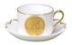Okura Touen Gold Etch Pomegranate Cup And Saucer 100th Anniversary