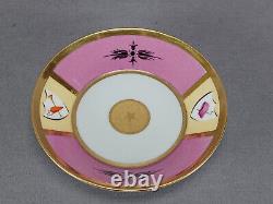 Old Paris Kneeling Man Mauve & Gold Coffee Cup & Saucer Circa 1790-1810