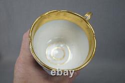 Old Paris Porcelain Hand Painted Floral & Gold Breakfast Cup & Saucer C1830-1850