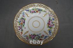 Old Paris Porcelain Hand Painted Floral & Gold Breakfast Cup & Saucer C1830-1850