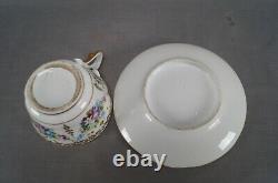 Old Paris Porcelain Hand Painted Floral & Gold Breakfast Cup & Saucer C1830-1850