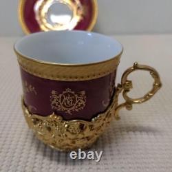 Orient Express Gold Holder Cup Saucer