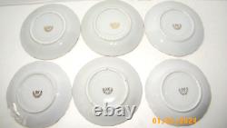 Orion Japan Lusterware Teapot & 6 Demitasse Cups & Saucers Purple Lilac/Gold VTG