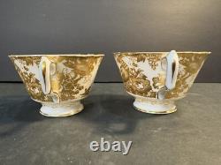 PAIR Royal Crown Derby Aves Gold Tea Cups No Saucers 66% OFF RETAIL Perfect
