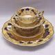 Pair Antique Ridgway 2/1221 Teacups And Saucers And Matching Plate Circa 1830