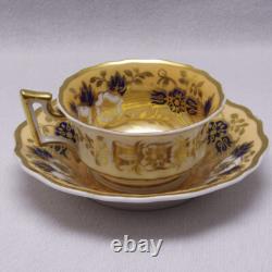 Pair Antique Ridgway 2/1221 Teacups and Saucers and Matching Plate Circa 1830