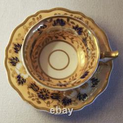 Pair Antique Ridgway 2/1221 Teacups and Saucers and Matching Plate Circa 1830