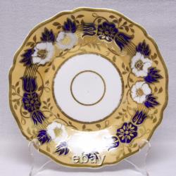 Pair Antique Ridgway 2/1221 Teacups and Saucers and Matching Plate Circa 1830