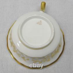 Pair Antique Ridgway 2/1221 Teacups and Saucers and Matching Plate Circa 1830