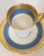 Pair Lenox Stanford Turquoise Grey Gold Encrusted Band Demitasse Cups Saucers