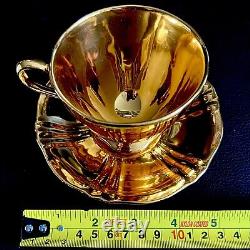 Pair of Rare Vintage (1950s) English Royal Winton Golden Age Cups & Saucers