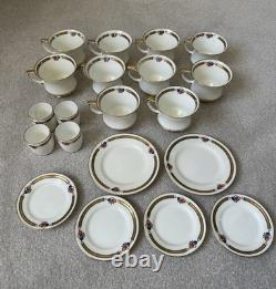 Paragon 1920/30s Bone China Tea Set 23pc Cups Saucers Side Plates Fruit Gilded