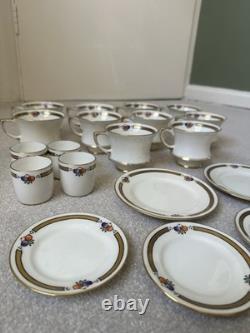 Paragon 1920/30s Bone China Tea Set 23pc Cups Saucers Side Plates Fruit Gilded
