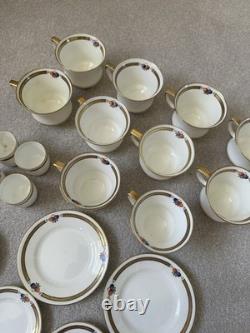 Paragon 1920/30s Bone China Tea Set 23pc Cups Saucers Side Plates Fruit Gilded