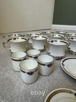 Paragon 1920/30s Bone China Tea Set 23pc Cups Saucers Side Plates Fruit Gilded