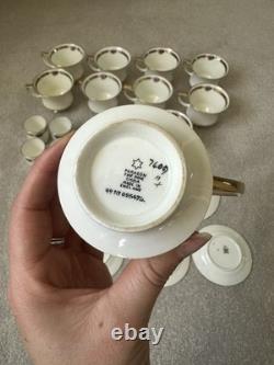 Paragon 1920/30s Bone China Tea Set 23pc Cups Saucers Side Plates Fruit Gilded