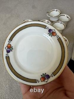 Paragon 1920/30s Bone China Tea Set 23pc Cups Saucers Side Plates Fruit Gilded