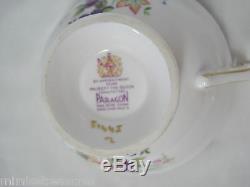 Paragon Bone China F144 Green Gold Fruit Cup & Saucer F144I Rare Minty