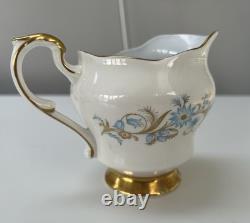 Paragon Classic 21Pc Tea Set. Beautiful Cream, Blue & Gold Pattern & Detail. VGC