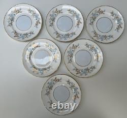 Paragon Classic 21Pc Tea Set. Beautiful Cream, Blue & Gold Pattern & Detail. VGC