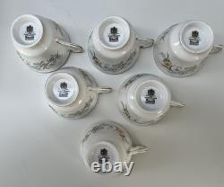 Paragon Classic 21Pc Tea Set. Beautiful Cream, Blue & Gold Pattern & Detail. VGC