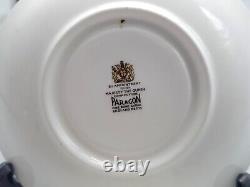 Paragon Cup And Saucer Green Sage With Blue Cornflower Gold Trim Royal Warrant