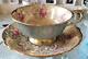 Paragon Cup & Saucer Mini Pink Rose Lace Pattern Turquoise Blue Gold Vintage