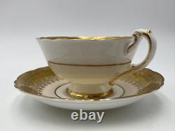 Paragon England Red Rose on Pink Background Golden Tea Cup & Saucer Set