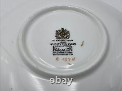Paragon England Red Rose on Pink Background Golden Tea Cup & Saucer Set