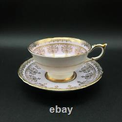 Paragon Floating Cabbage Rose + Gold Filigree Tea Cup & Saucer Set Cs283