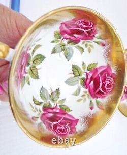 Paragon Floating Roses Gilded Tea Cup and saucer