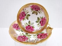 Paragon Floating Roses Gilded Tea Cup and saucer