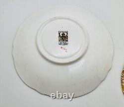 Paragon Hand Painted Pink Cabbage Rose Gold Gilt Cobalt Blue Cup & Saucer Teacup