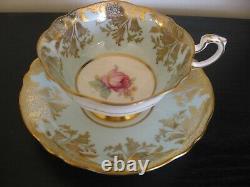 Paragon Light Blue Pink Rose Gold Chintz Tea Cup & Saucer