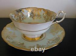 Paragon Light Blue Pink Rose Gold Chintz Tea Cup & Saucer