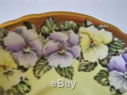 Paragon Pansy Yellow & Gold Cup & Saucer Double Warrant Mark Mint