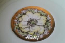 Paragon Poppy Anemone garland Gold Mint Green Teacup Tea cup Saucer