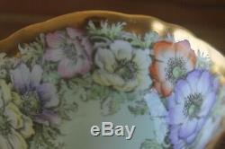 Paragon Poppy Anemone garland Gold Mint Green Teacup Tea cup Saucer