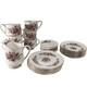 Paragon Tea Cup & Saucer Set Floral Pattern Gold Trim 20-piece Ceramic Preloved